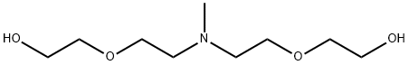 2,2'-(((methylazanediyl)bis(ethane-2,1-diyl))bis(oxy))diethanol Struktur