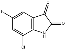 7-Chloro-5-fluoroindoline-2,3-dione Struktur