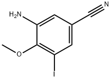 3-Amino-5-iodo-4-methoxy-benzonitrile Struktur