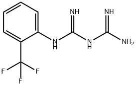 Imidodicarbonimidic diamide, N-[2-(trifluoromethyl)phenyl]- Struktur