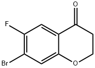 7-BROMO-6-FLUOROCHROMAN-4-ONE Struktur