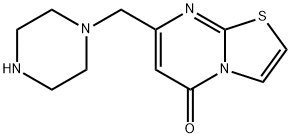 7-Piperazin-1-ylmethyl-thiazolo[3,2-a]pyrimidin-5-one Struktur