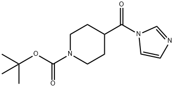 tert-butyl4-(1H-imidazole-1-carbonyl)piperidine-1-carboxylate Struktur