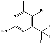 5-BROMO-4-METHYL-6-(TRIFLUOROMETHYL)PYRIMIDIN-2-AMINE Struktur