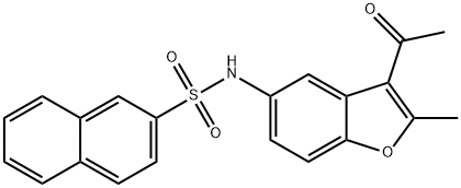 N-(3-acetyl-2-methylbenzofuran-5-yl)naphthalene-2-sulfonamide Struktur