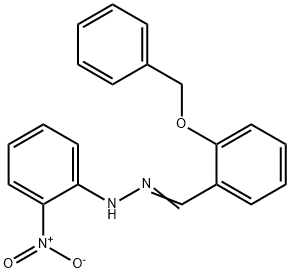 1-[2-(benzyloxy)benzylidene]-2-(2-nitrophenyl)hydrazine Struktur