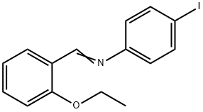 N-(2-ethoxybenzylidene)-4-iodoaniline Struktur