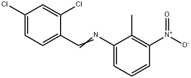 N-(2,4-dichlorobenzylidene)-2-methyl-3-nitroaniline Struktur