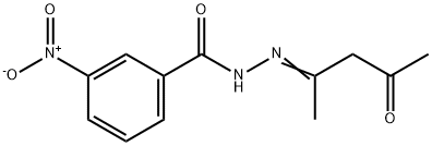 N'-(1-methyl-3-oxobutylidene)-3-nitrobenzohydrazide Struktur