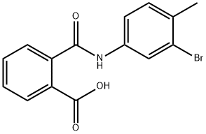 2-((3-bromo-4-methylphenyl)carbamoyl)benzoic acid Struktur