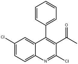 1-(2,6-dichloro-4-phenylquinolin-3-yl)ethan-1-one Struktur