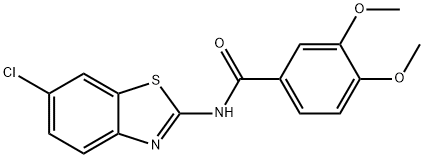 N-(6-chlorobenzo[d]thiazol-2-yl)-3,4-dimethoxybenzamide Struktur