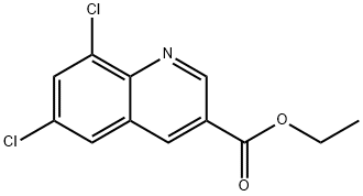 6,8-dichloro-quinoline-3-carboxylic acid ethyl ester Struktur