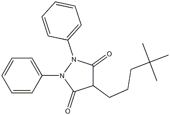 3,5-Pyrazolidinedione,4-(4,4-dimethylpentyl)-1,2-diphenyl- Struktur