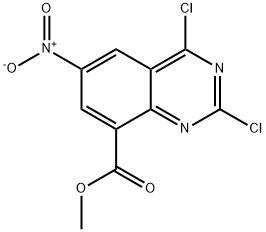 methyl 2,4-dichloro-6-nitroquinazoline-8-carboxylate Struktur