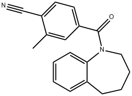 1-(4-Cyano-3-methylbenzoyl)-2,3,4,5-tetrahydro-1H-1-benzazepine Struktur