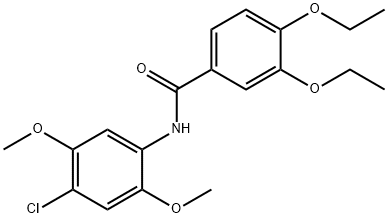 N-(4-chloro-2,5-dimethoxyphenyl)-3,4-diethoxybenzamide Struktur