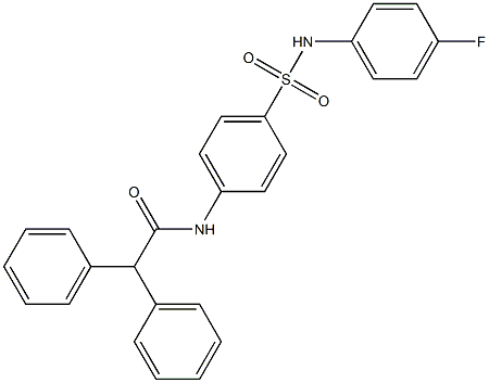 N-(4-{[(4-fluorophenyl)amino]sulfonyl}phenyl)-2,2-diphenylacetamide Struktur