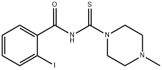 2-iodo-N-[(4-methyl-1-piperazinyl)carbonothioyl]benzamide Struktur