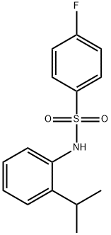 4-fluoro-N-(2-propan-2-ylphenyl)benzenesulfonamide Struktur