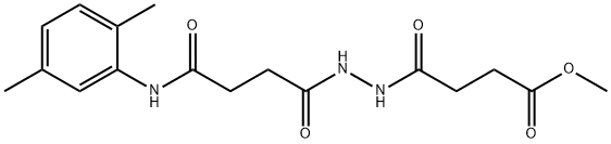 methyl 4-(2-{4-[(2,5-dimethylphenyl)amino]-4-oxobutanoyl}hydrazino)-4-oxobutanoate Struktur