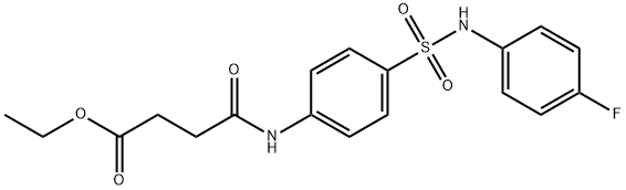 ethyl 4-[(4-{[(4-fluorophenyl)amino]sulfonyl}phenyl)amino]-4-oxobutanoate Struktur