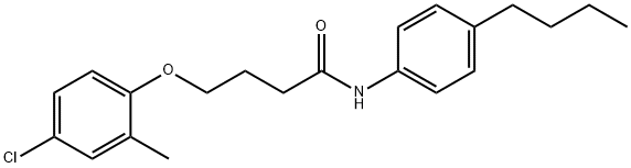 N-(4-butylphenyl)-4-(4-chloro-2-methylphenoxy)butanamide Struktur