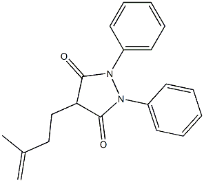 3,5-Pyrazolidinedione,4-(3-methyl-3-buten-1-yl)-1,2-diphenyl- Struktur