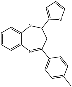 2-(thiophen-2-yl)-4-(p-tolyl)-2,3-dihydrobenzo[b][1,4]thiazepine Struktur