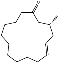 5-Cyclohexadecen-1-one, 3-methyl-, (3R)- Struktur