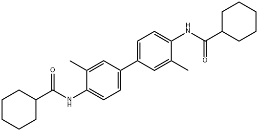 N,N'-(3,3'-dimethyl-4,4'-biphenyldiyl)dicyclohexanecarboxamide Struktur