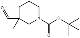 TERT-BUTYL 3-FORMYL-3-METHYLPIPERIDINE-1-CARBOXYLATE Struktur