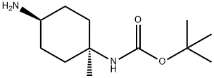 tert-butyl N-[trans-4-amino-1-methylcyclohexyl]carbamate Struktur