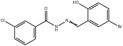 N'-(5-bromo-2-hydroxybenzylidene)-3-chlorobenzohydrazide Struktur