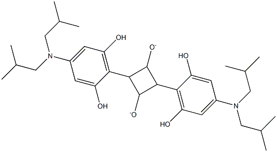 2,4-Bis(4-(diisobutylamino)-2,6-dihydroxyphenyl)cyclobutane-1,3-bis(olate) Struktur