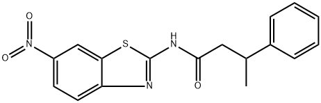 N-(6-nitro-1,3-benzothiazol-2-yl)-3-phenylbutanamide Struktur