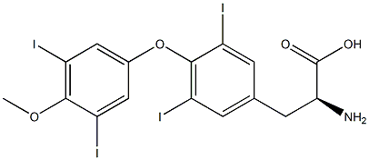 L-Tyrosine, O-(3,5-diiodo-4-methoxyphenyl)-3,5-diiodo- Struktur