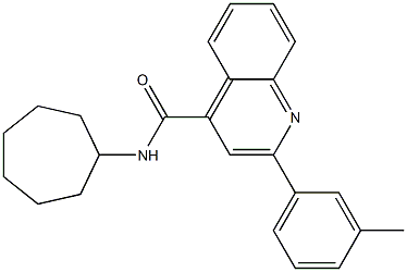 N-cycloheptyl-2-(3-methylphenyl)quinoline-4-carboxamide Struktur