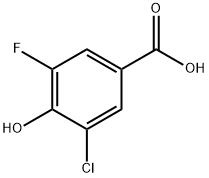 3-Chloro-5-fluoro-4-hydroxybenzoic acid Struktur