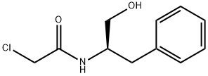 Acetamide, 2-chloro-N-[(1R)-1-(hydroxymethyl)-2-phenylethyl]- Struktur