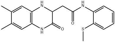 2-(6,7-dimethyl-3-oxo-1,2,3,4-tetrahydroquinoxalin-2-yl)-N-(2-(methylthio)phenyl)acetamide Struktur