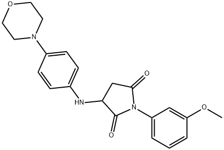 1-(3-methoxyphenyl)-3-((4-morpholinophenyl)amino)pyrrolidine-2,5-dione Struktur