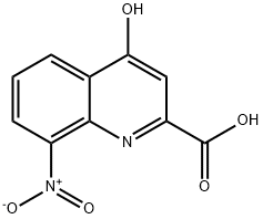 4-Hydroxy-8-nitro-quinoline-2-carboxylic acid Struktur