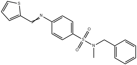 N-benzyl-N-methyl-4-[(2-thienylmethylene)amino]benzenesulfonamide Struktur