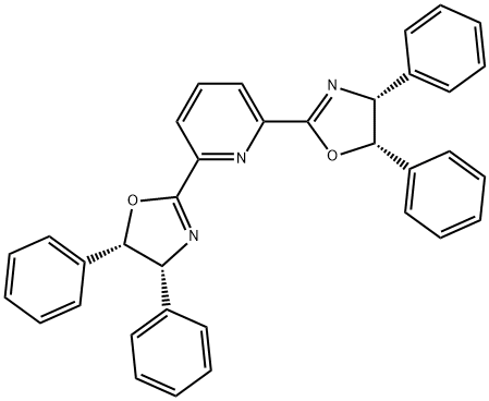 2,6-bis[(4R,5S)-4,5-dihydro-4,5-diphenyl-2-oxazolyl]-Pyridine Struktur