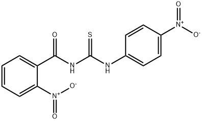 2-nitro-N-{[(4-nitrophenyl)amino]carbonothioyl}benzamide Struktur