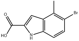 5-bromo-4-methyl-1H-indole-2-carboxylic acid Struktur