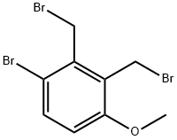 1-bromo-2,3-bis(bromomethyl)-4-methoxybenzene Struktur