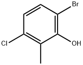 6-Bromo-3-chloro-2-methyl-phenol Struktur