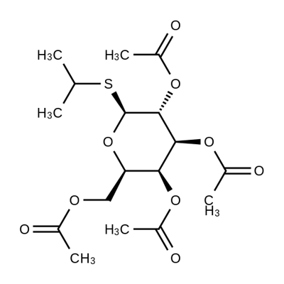 (2R,3S,4S,5R,6S)-2-(Acetoxymethyl)-6-(isopropylthio)tetrahydro-2H-pyran-3,4,5-triyl triacetate Struktur